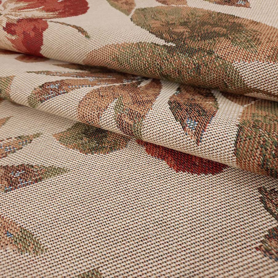 Tecido para Estofados Rústico Gobelin Cor 01 Floral Sofá Decoração Poltrona Almofadas Cabeceiras 1comp x 1,40larg
