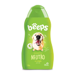 Shampoo Neutro Pet Society Cachorro Gato Beeps Maçã Verde 500mL