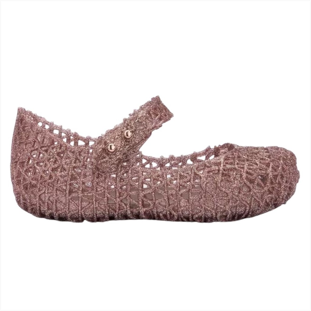 Sapatilha Mini Melissa Campana Papel bb Rose Glitter