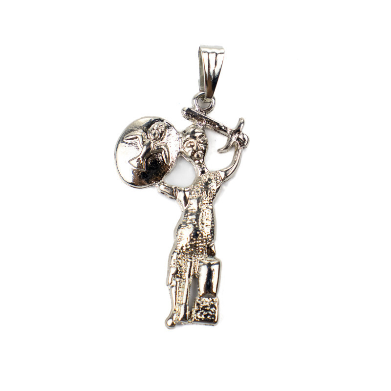 Pingente Oxaguiâ Orixá Imagem 3,5 cm em Metal Niquelado