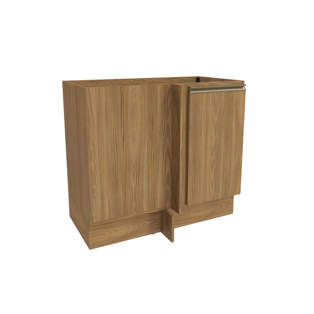 Balcão de Canto Reto Celeste Kappesberg 100% MDF 1 Porta Nogueira 98cm em Oferta na Shopee