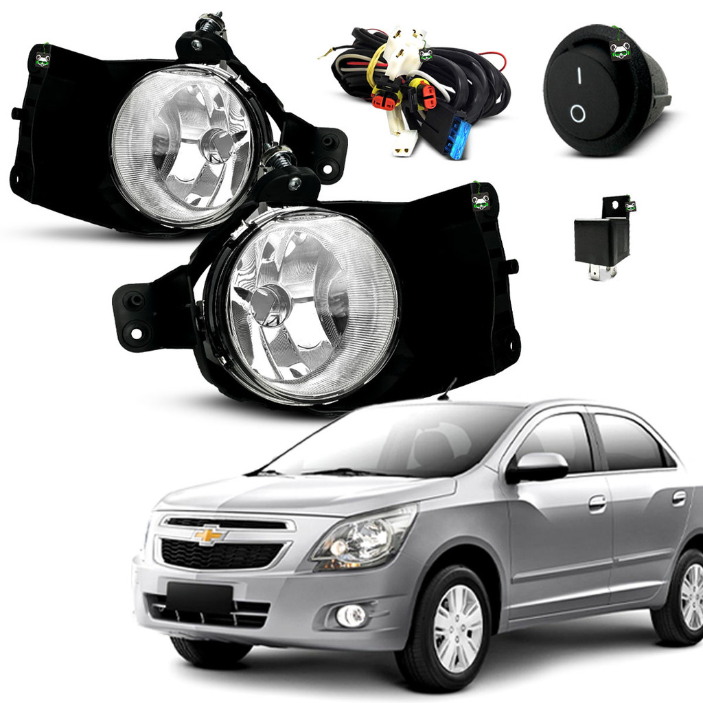 Kit Farol Auxiliar Cobalt  2012 2013 2014 2015 2016 2017 2018 2019 2020 Botao Tic Tac - Spare Parts and Accessories for Vehicles