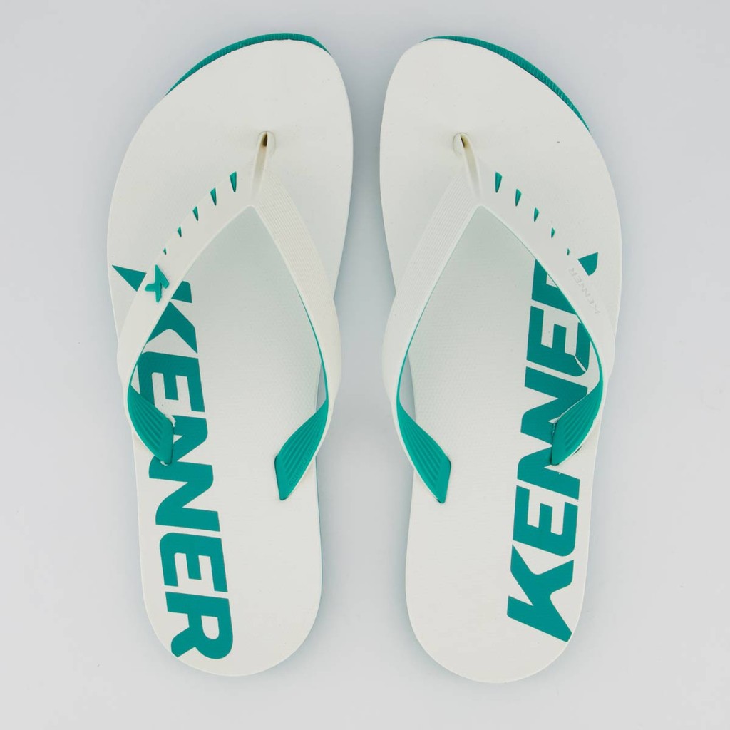 Chinelo Kenner RED Branco e Verde - Men Shoes