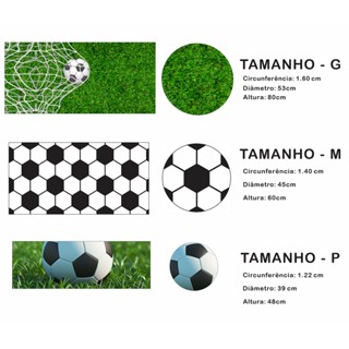 Trio Capas de Cilindro Futebol Bola com Elástico Decoração em Oferta na Shopee
