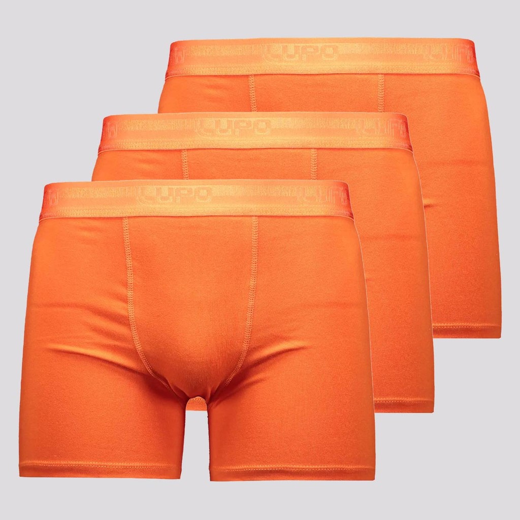Kit 3 Cuecas Boxer Lupo Elastic Soft Laranja em Oferta na Shopee