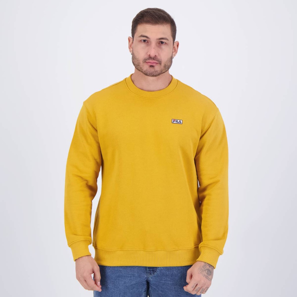 Moletom Fila Letter II Amarelo em Oferta na Shopee