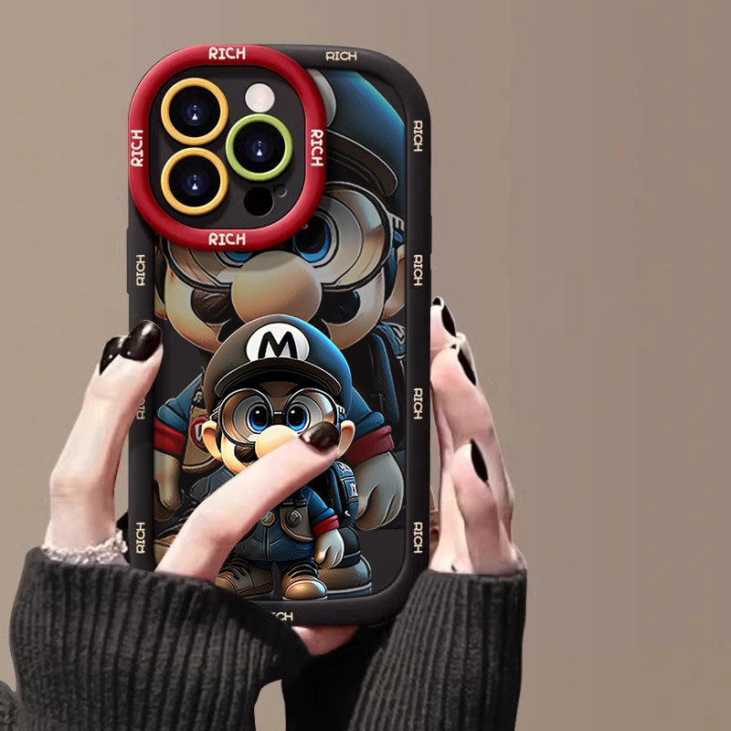 Capa De Telefone puff Para iPhone 16/15promax Pintura A Óleo Pequenos Animais iPhone11 12 13 14 + 7 8 plus XS max Protetora Macia De silicone À Prova D'água De Quedas