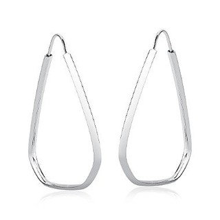 Argola Feminina de Prata 925 Triângulo 30mm em Oferta na Shopee