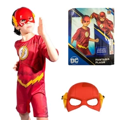 Fantasia The Flash Infantil Para Menino Curta Com Máscara