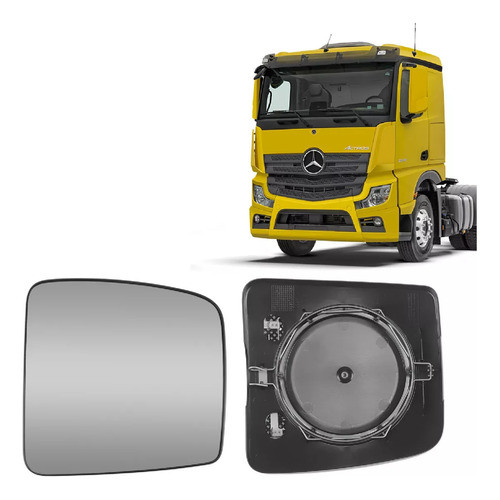 Lente Retrovisor Menor Mercedes Actros Com Desembaçador