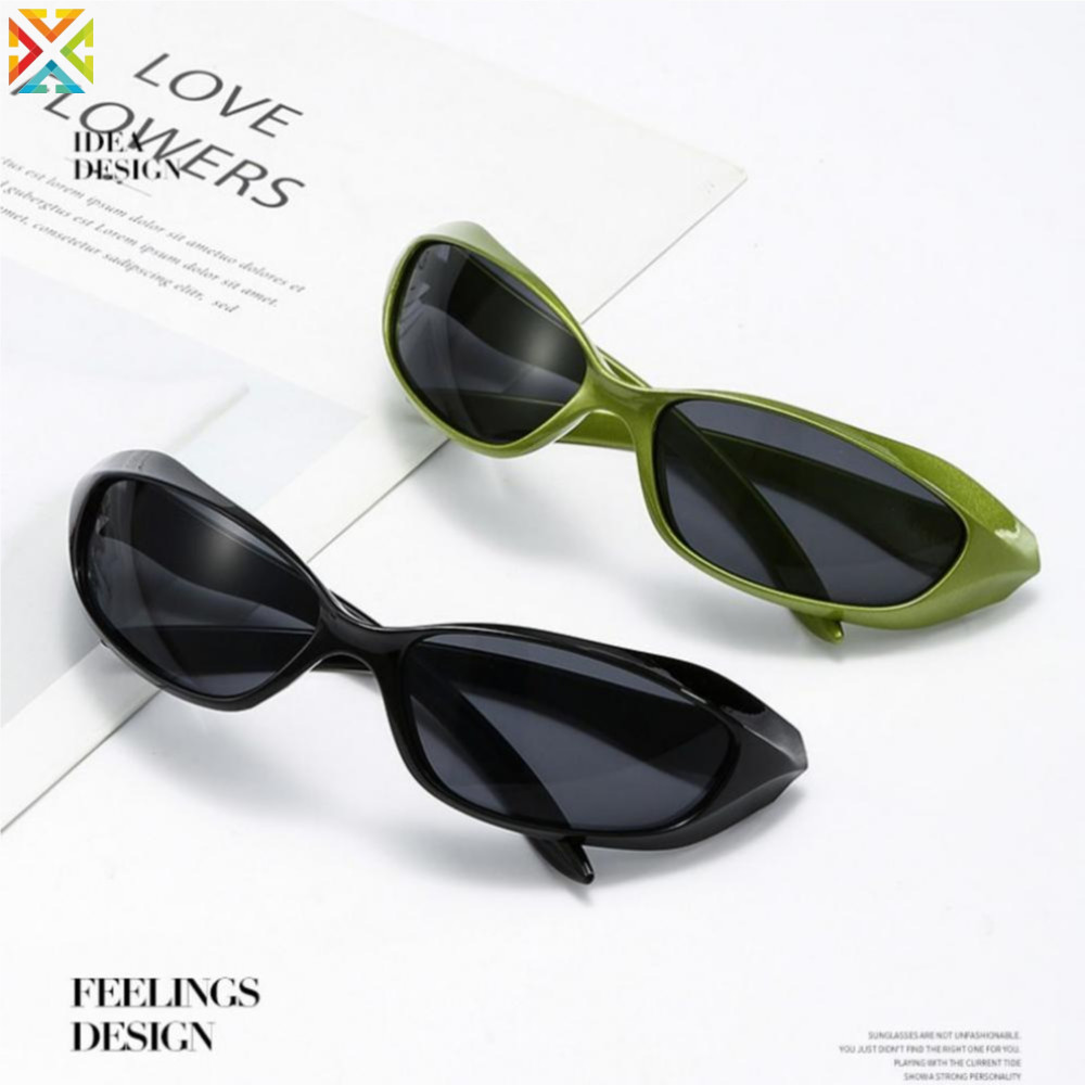 Y2K Punk Esportes Óculos De Sol Para Homens Mulheres Futuro Sentido Integrado Marca Designer Vintage Tons UV400 Moda em Oferta na Shopee