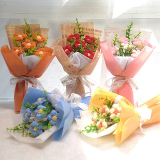 FDK Buquê De Flores De Crochê Artificial Girassol Aniversário Dia Dos Namorados Finalizado Formatura Casamento Presentes Do Das Mães em Oferta na Shopee