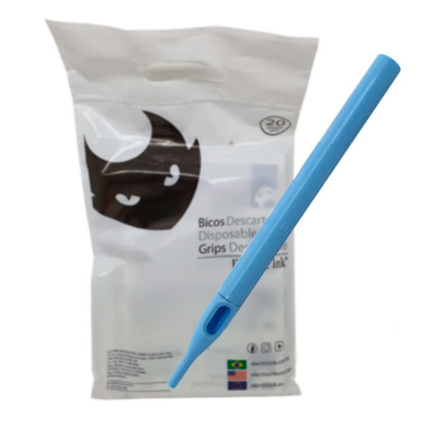 Long Tip ponteira descartável Electric Ink para Tatuagem Tattoo - 10 unidades em Oferta na Shopee