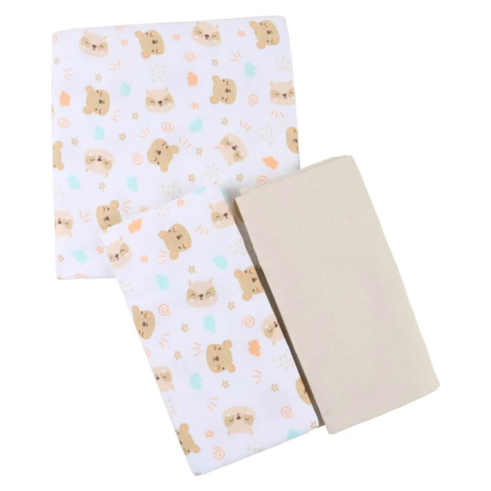Kit Cueiro Bebê Estampa Urso 50cm x 80cm - 03 Peças em Oferta na Shopee