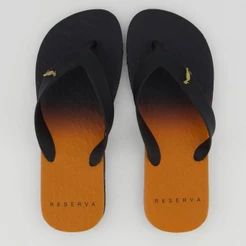 Chinelo Reserva Anoitecer Preto e Laranja