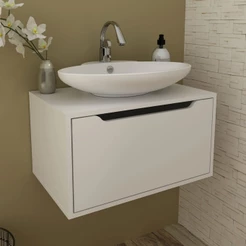 Armário de Banheiro 1 Porta Bn3646 Branco - Tecno Mobili