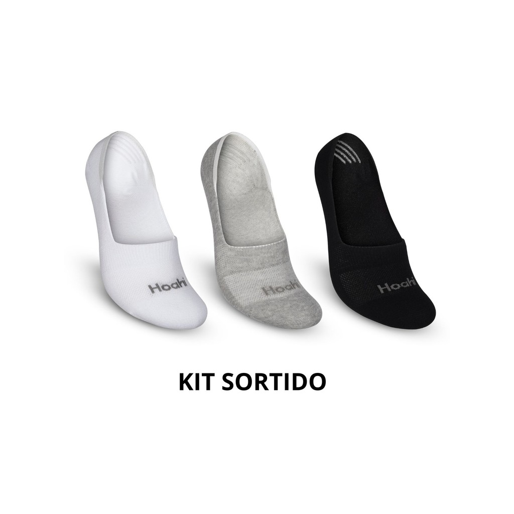 Kit com 6 Pares Meias Sapatilha Invisível Cano Baixo Curto Em Algodão Meia Com Silicone não escorrega — imagem 2 de 2