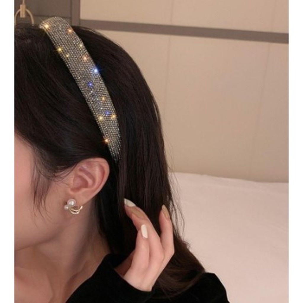 KIT 1/2 PCS Linda Tiara Brilhante/Bijuteria Fashion Com Strass Prata -GQ103-026