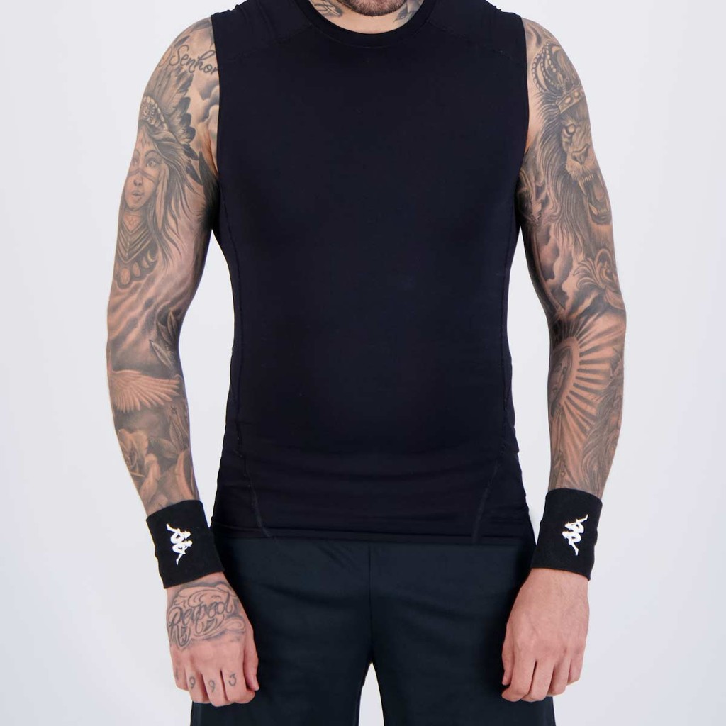 Munhequeira Kappa Sport Preta em Oferta na Shopee