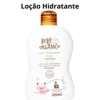 Loção Hidratante para Pele do Bebê - Recém Nascido - Orgânico Camomila - Limpa Acalma Nutre - 200 ml em Oferta na Shopee