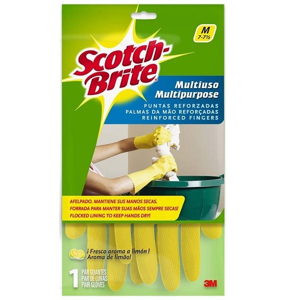 Luva Multiuso SCOTCH-BRITE Tamanho M Amarela 3M