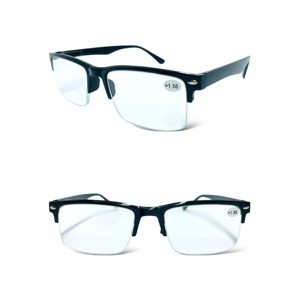 óculos de leitura com grau Perto de Quadrado meia moldura para Descanso Presbiopia Vista Cansada  feminina e masculina+ 1,00 até + 4,00 em Oferta na Shopee