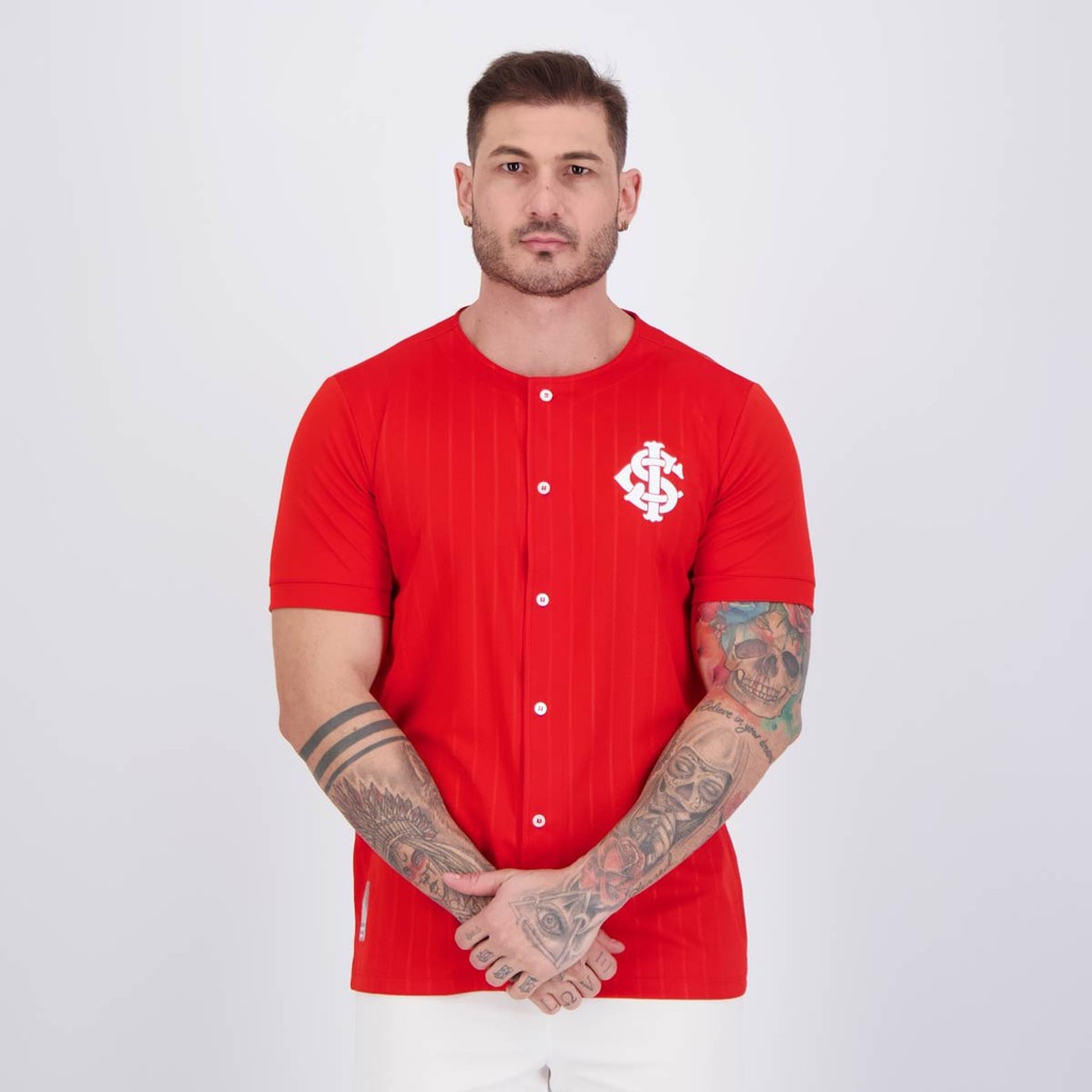 Camisa Internacional Baseball Vermelha em Oferta na Shopee