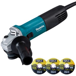 Esmerilhadeira Angular 4.1/2 POL 850W M9510B MAKITA MT + Kit 3 Discos em Oferta na Shopee