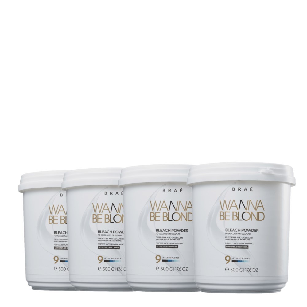 Kit Braé Wanna Be Blond - Pó Descolorante (4 unidades) em Oferta na Shopee