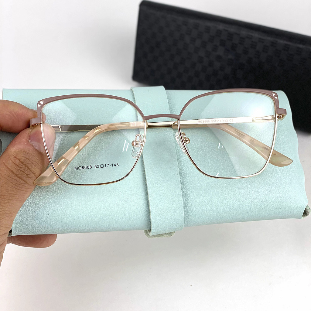 Armação De Óculos Feminino Para Grau Em Metal Varias Cores Novidade Gatinho AF314 em Oferta na Shopee