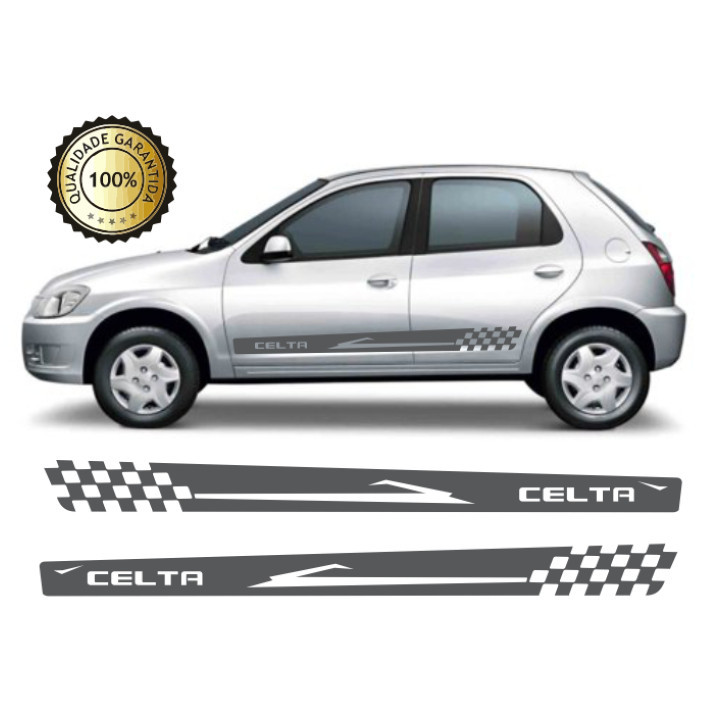 Par De Faixas Laterais Chevrolet Celta 2 e 4 Portas em Oferta na Shopee