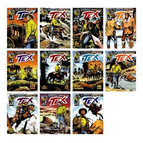 Kit 14 Gibis Tex Platinum Hq Faroeste Velho Oeste Western