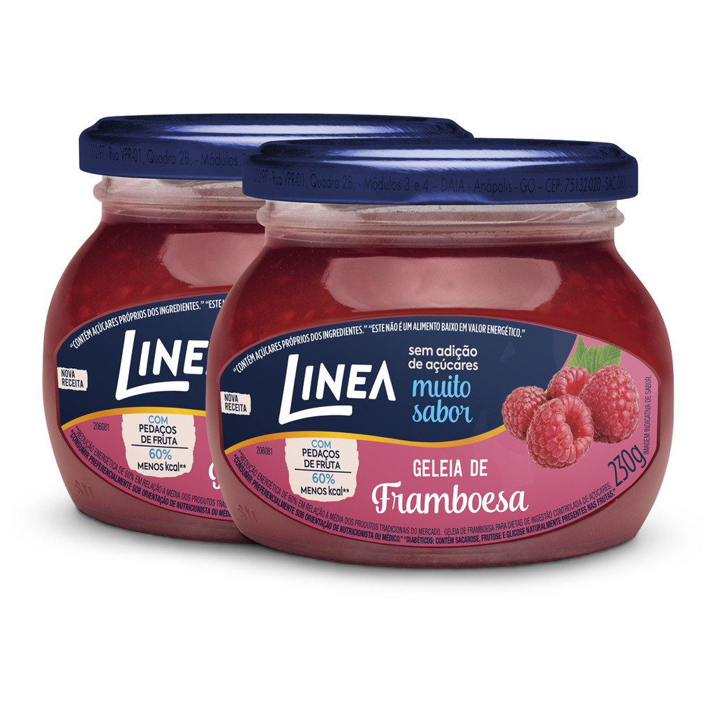 Kit 2 Geleias Linea Sabor Framboesa de 230g