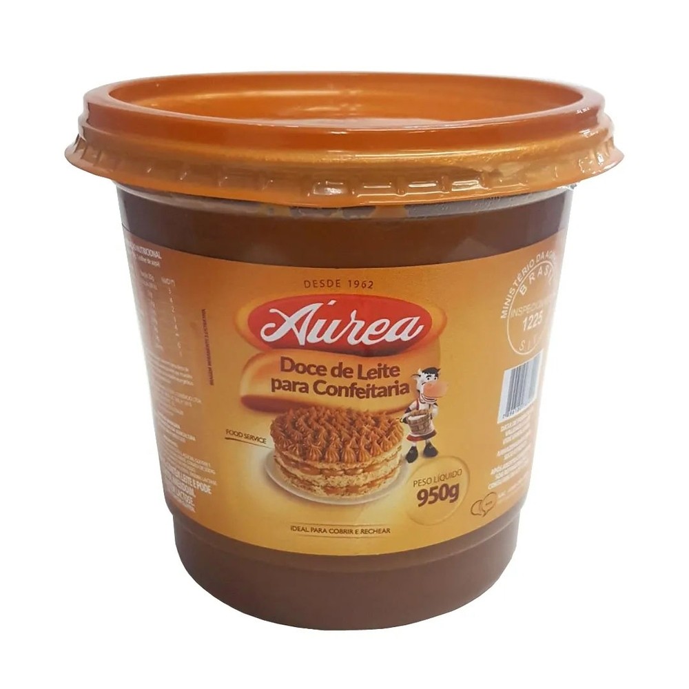 Doce de Leite Aurea 950g Cremoso Tradicional Brasileiro para Recheio e Sobremesa