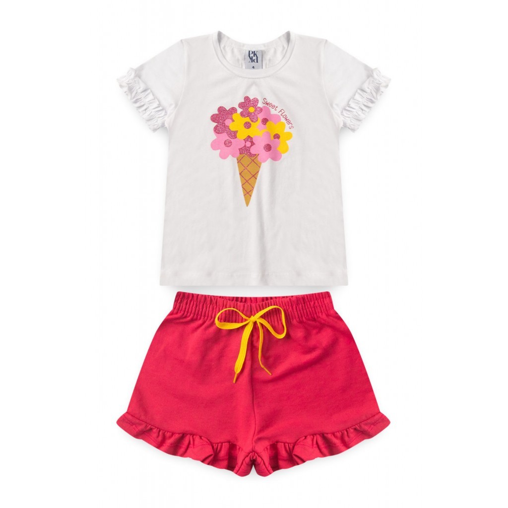 Conjunto Infantil Feminino Sweet Flowers - Baby & Kids Fashion