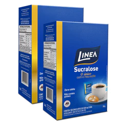 Kit 2 Adoçantes em pó Sucralose Linea 100 Sachês de 500mg