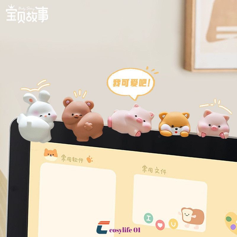 Desenho Animado Animal Festa Parque Mini Ornamento Tela De Computador Monitor Escritório Mesa Decoração COSYLIFE01 em Oferta na Shopee