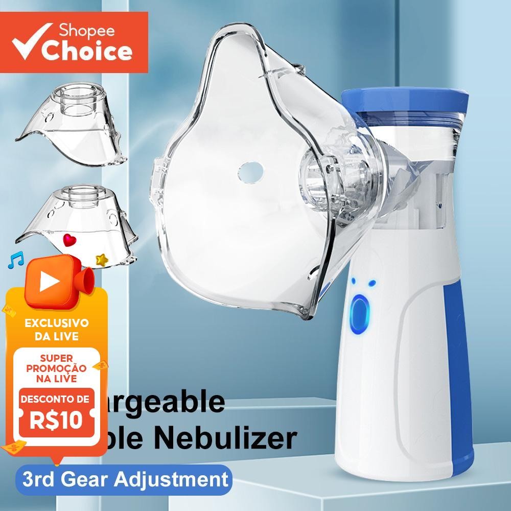 Máquina Portátil Nebulizadora Para Crianças Adultas Atomizador Inalador De Asma (Enviado S...