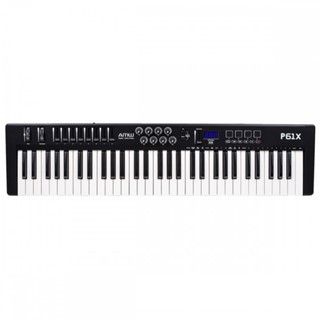 AMW P61X Teclado Black Controlador Midi USB com 61 Teclas PADs Faders e Knobs em Oferta na Shopee