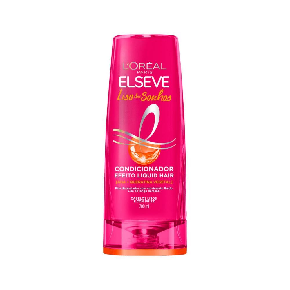 CONDICIONADOR ELSEVE LISO DOS SONHOS EFEITO LIQUID HAIR 200ML - Beauty