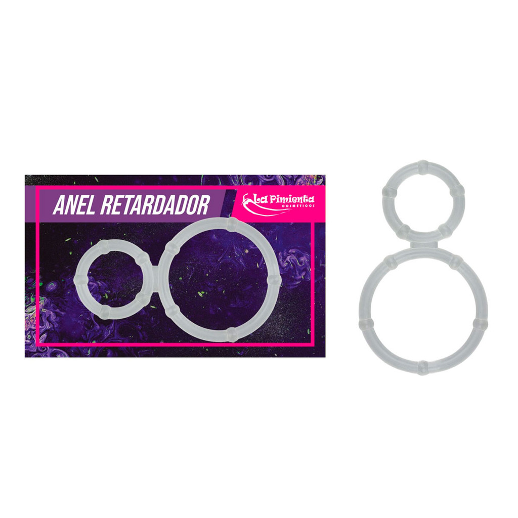Anel Peniano Duplo em Silicone - 2,2 cm - 4 cm | La Pimienta em Oferta na Shopee