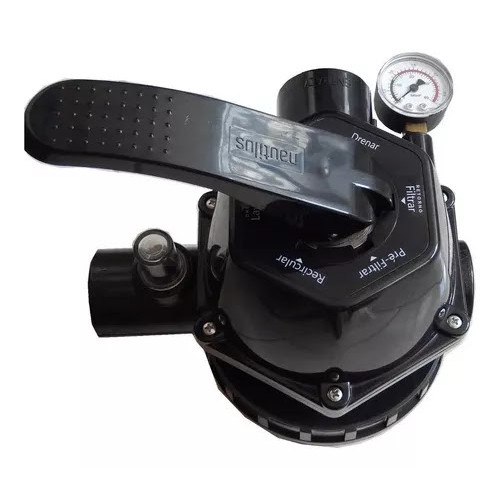 Válvula Seletora Bipartida Rosqueada Nautilus 1 ½" com Manômetro – F450P a F750P