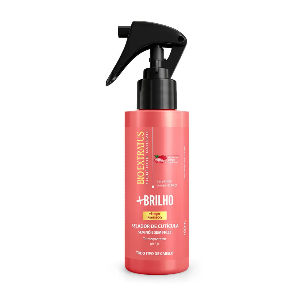 Selador De Cutícula Bio Extratus +Brilho Cacau Ruby 100ml - Beauty