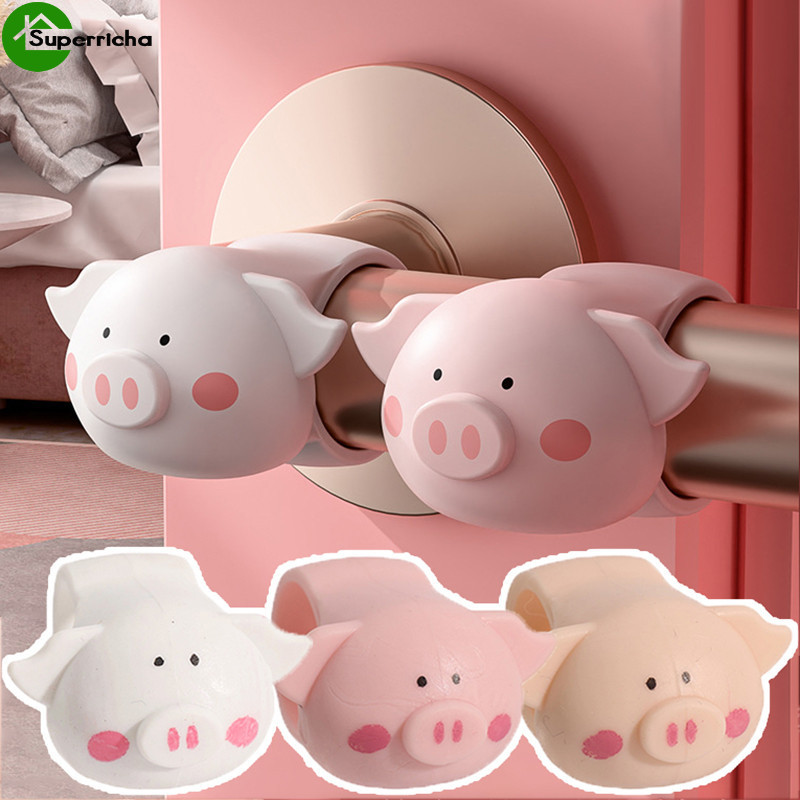 Capa Protetora Para Maçaneta De Porta De 3/9 Unidades-Proteção Anti-Danos Na Parede-Anticolisão , Silicone , Grosso-Prot