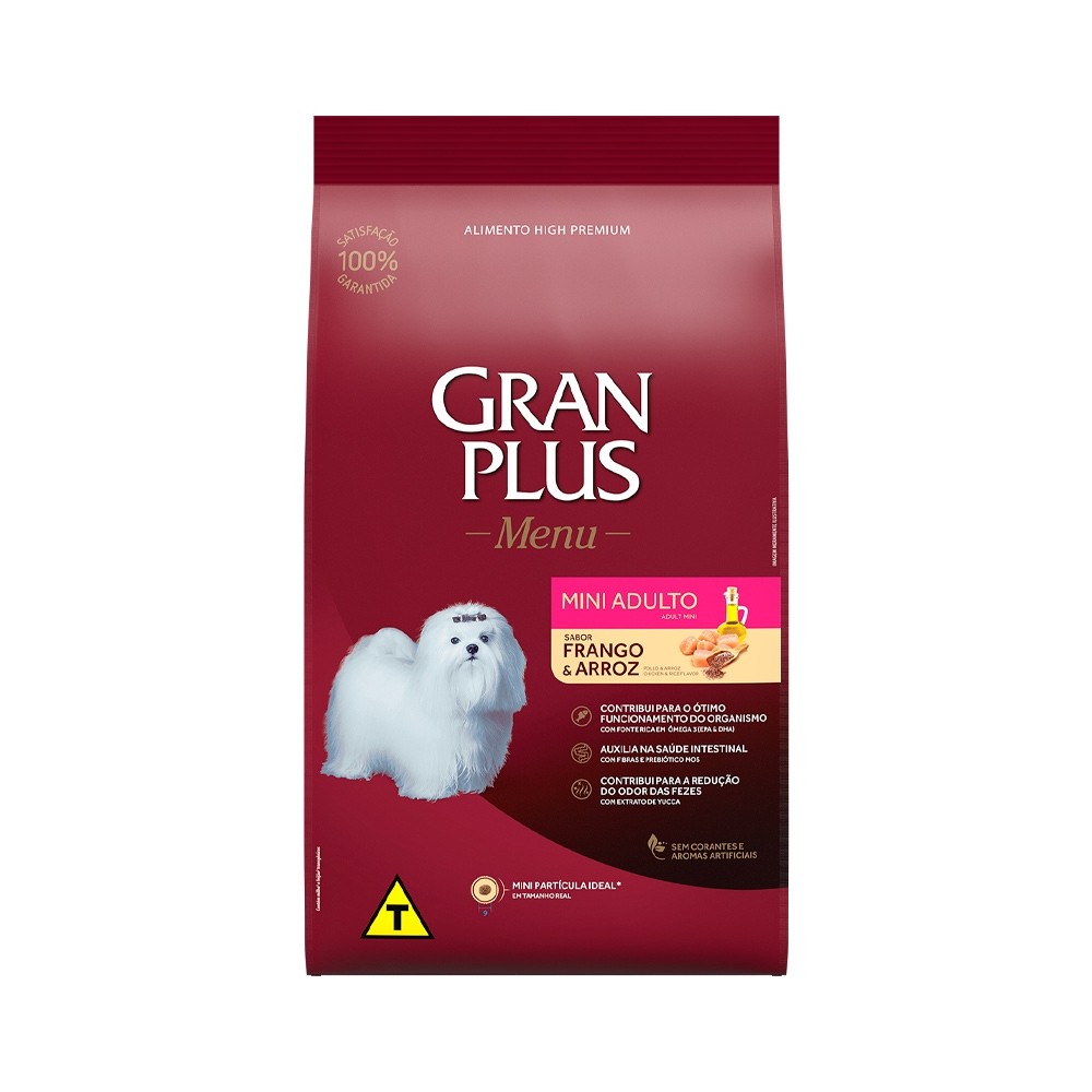 Ração GranPlus Menu Cão Mini Adulto Frango 10,1Kg em Oferta na Shopee