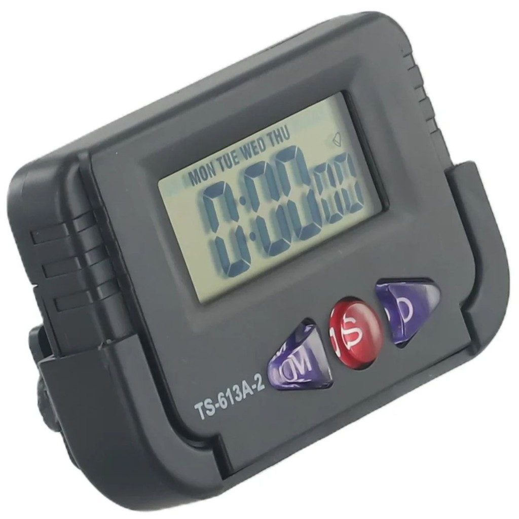 Relógio Digital para Carro com Alarme – Automotivo com Suporte de Painel em Oferta na Shopee