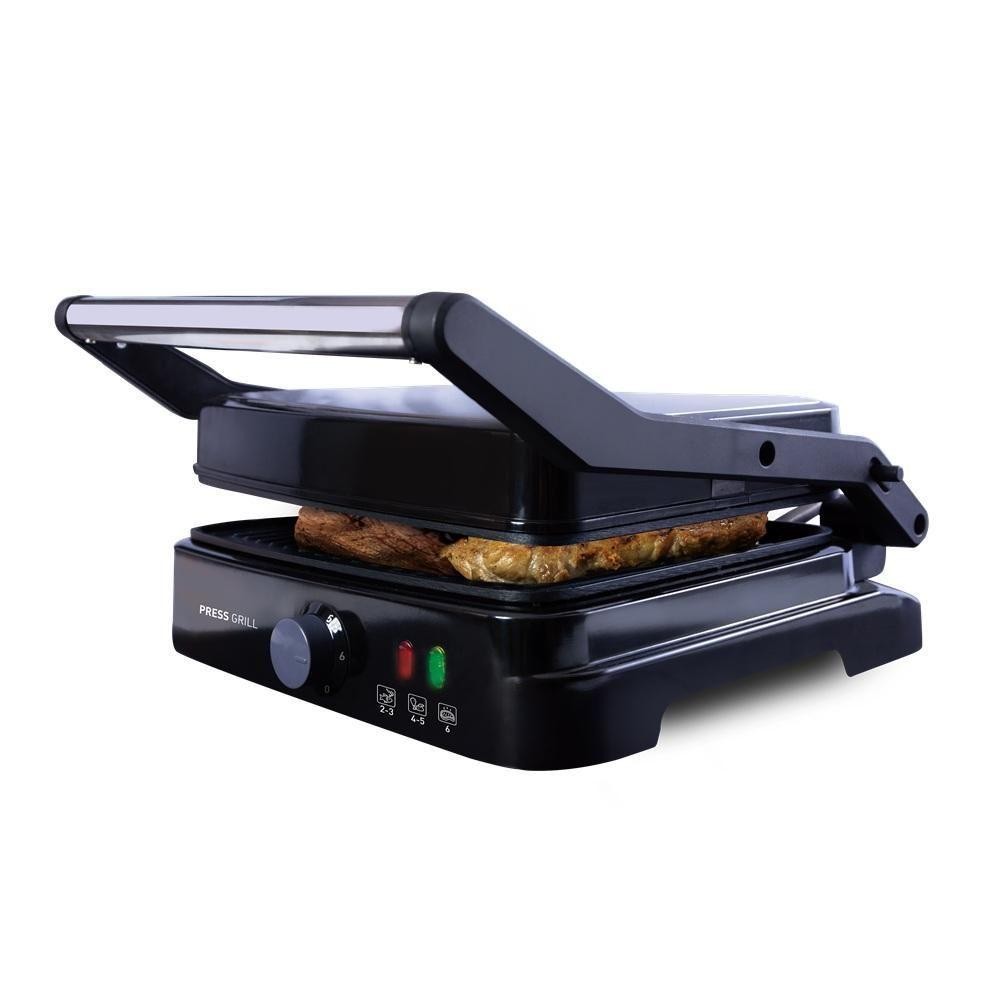 Detalhes do Grill Elétrico Mallory Asteria Preto E Inox 110V