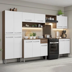 Armário De Cozinha Completa 293cm Rustic Emilly Madesa 02