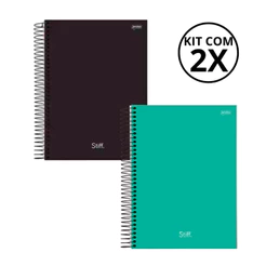 Kit Com 02 Cadernos Universitario 15 Matérias Stiff - Jandaia
