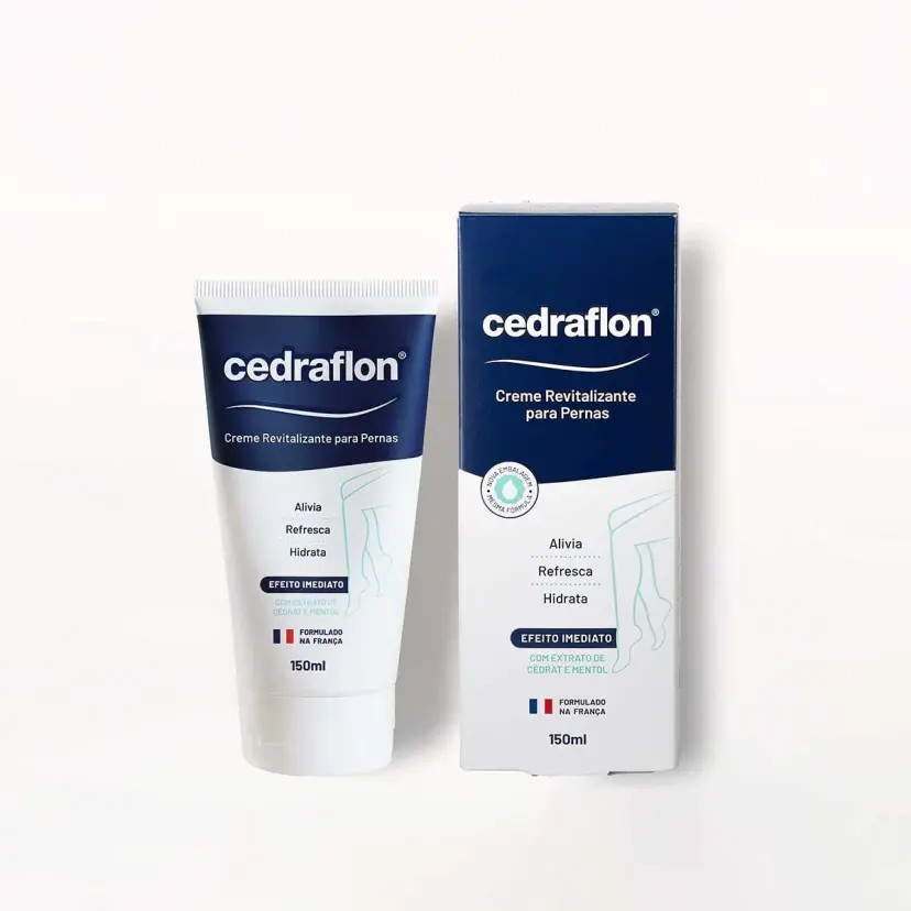 Cedraflon Creme 150ml – Alívio Imediato p/ Pernas Cansadas | Hidrata, Refresca e Revitaliza em Oferta na Shopee